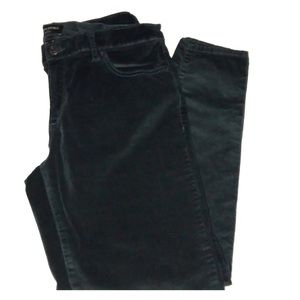 Banana Republic skinny fit dark green velvet pants